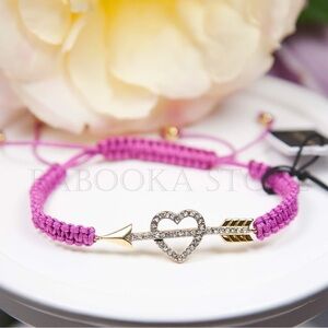 Juicy Couture Pave Heart & Arrow Friendship Bracelet. NWT